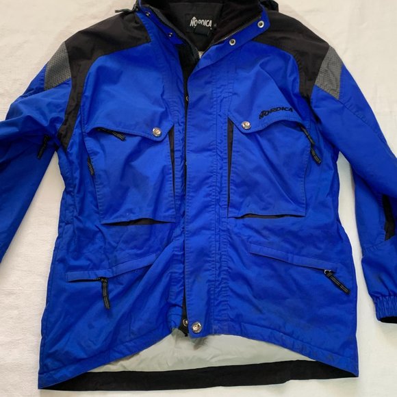 Nordica Ski Snow Board Insulated Waterproof Jacket Men's Large Blue/Black - Picture 6 of 14